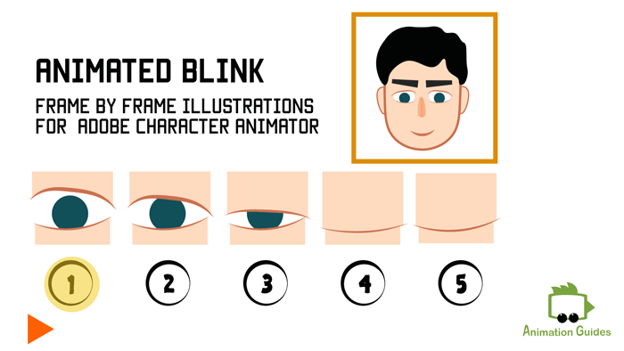 blink illustrations for cycled blink in adobe character animator