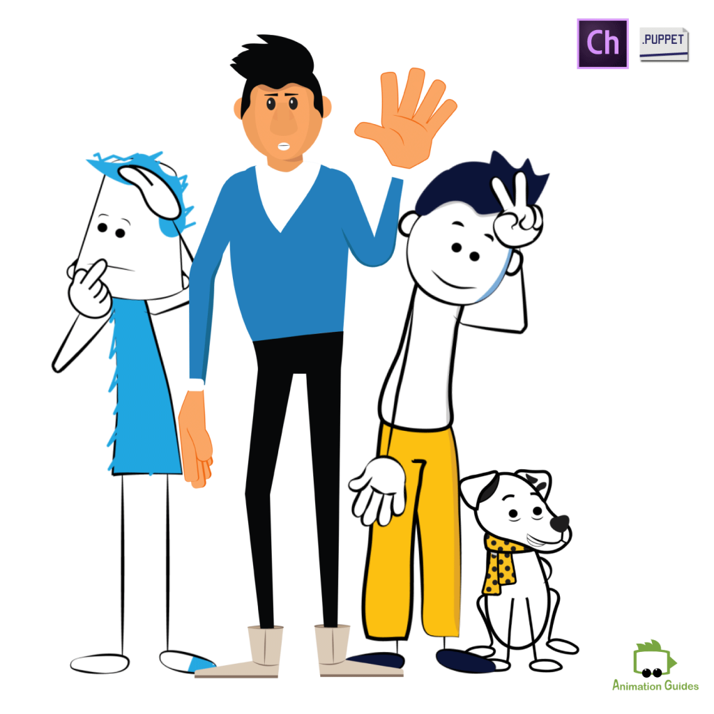 Animation Guides Character Puppets and Illustrations