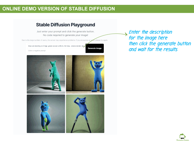 stable diffusion online demo interface