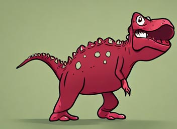 caricature {cute dinosaur }, digital illustration, 4k,