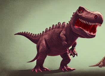 digital illustration, {cute dinosaur },4k, detailed,dark colors