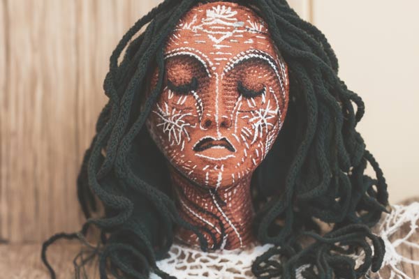 female portrait yarn art photoshop ai generaed photo filter 45% option 02