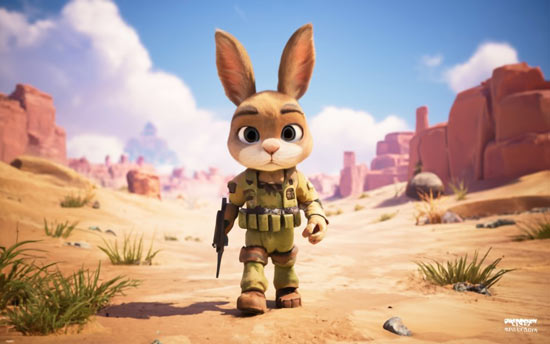 cartoon soldier rabbit ideogram image generation