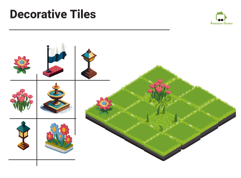 modular decorative tiles for game environment