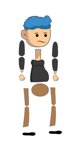 loop animator separated body parts example