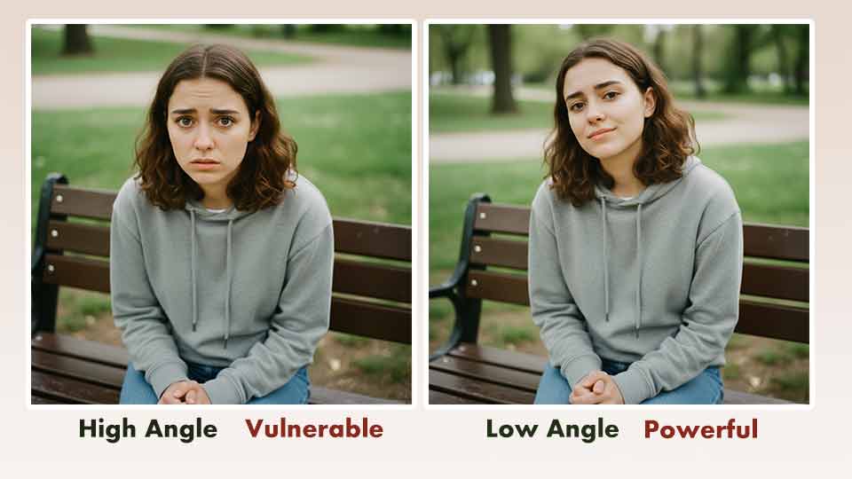 low angle vs high angle in closeups