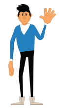 Nelson character puppet says hi