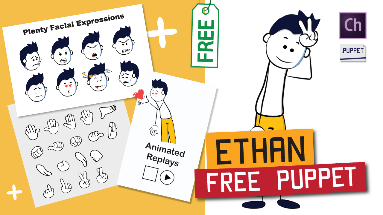 Ethan Free Stick Figure Puppet for Adobe Character Animator Ethan Free Stick Figure Puppet for Adobe Character Animator