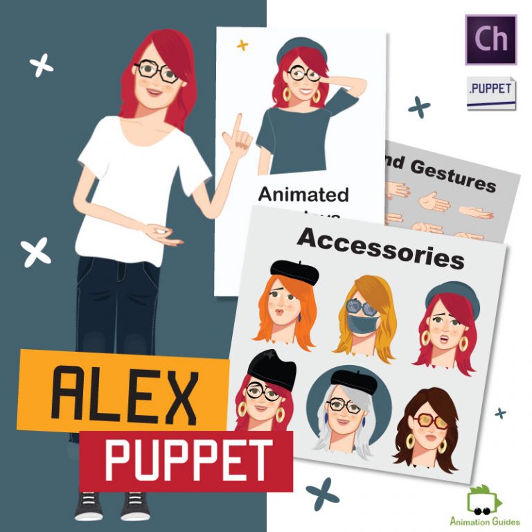 Alex Female Puppet for Adobe Character Animator