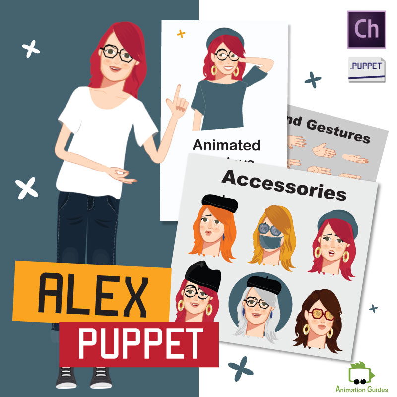 alex female puppet for Adobe Character Animator