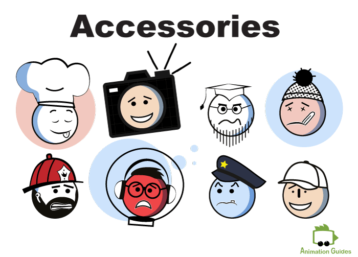 generic stick figure puppet facial accessories