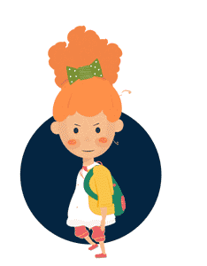 Emma walking in place with school bag little girl puppet for adobe character animator