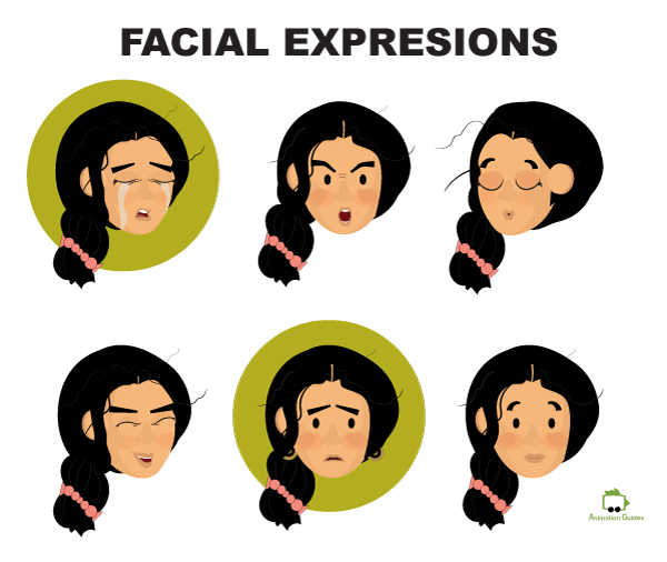Evelyn girl puppet facial expression