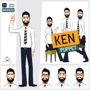 ken male puppet adobe character animator businessman advanced