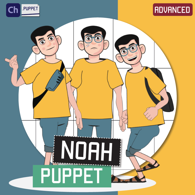 noah advanced parallax puppet for character animator summer male