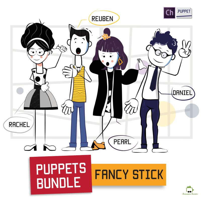 4 stylish stick figure puppet bundle fancy sticks daniel reuben rachel and pearl adobe ch