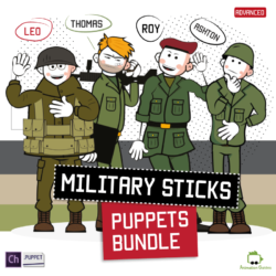 military stick advanced puppets bundle soldiers roy ashton leo abd thomas