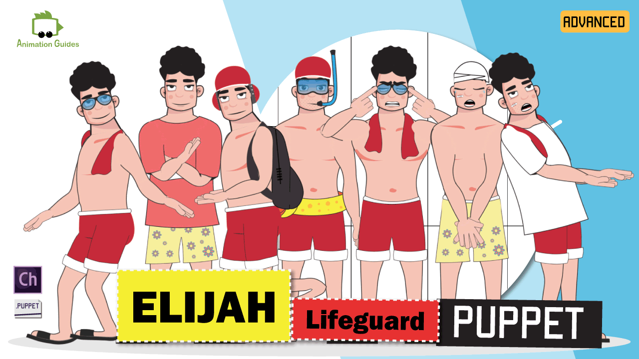Elijah - Lifeguard Puppet for Adobe Character Animator [Advanced]